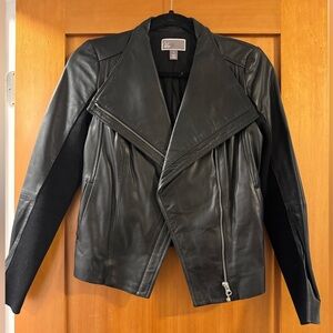 Nordstrom Genuine Leather Jacket - Black